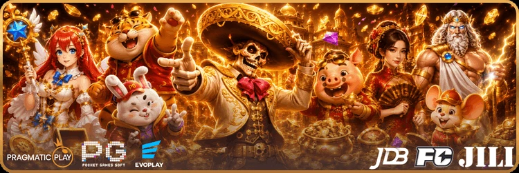 Karakter slot dan logo pengembang pada banner pengenalan RP6789