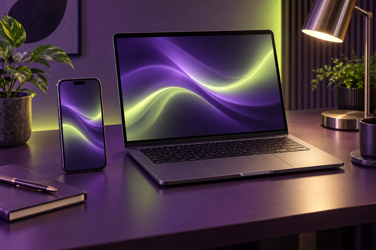 Ilustrasi ponsel dan laptop untuk membaca situs melalui browser